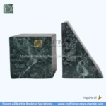 Forest green marble bookends