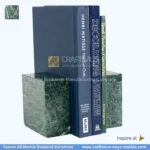 Forest green marble bookends
