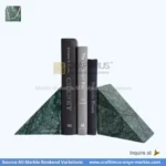 jungle green marble triangle shaped bookends made in china 03