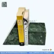 Forest green marble bookends