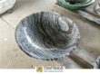 Antique wood grain marble round wash basins