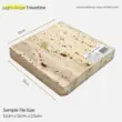Light beige travertine tile, 12cm x 12cm x 2.5cm, ideal for elegant flooring and decorative surfaces.
