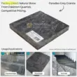 Paradiso Grey Granite natural stone, ideal for countertops, floorings, and stairings, sourced from Pakistan.