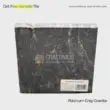 Platinum Grey Granite stone tile sample for countertops, walls, and other applications.