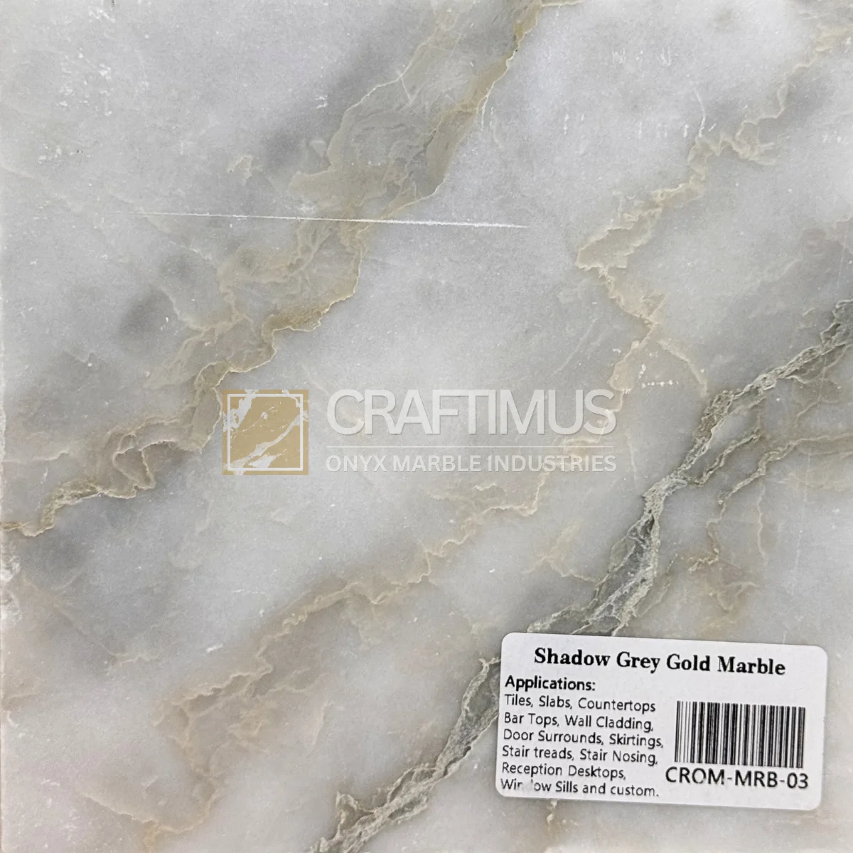 Shadow Gold Marble from Pakistan — Factory-Direct Architect-Grade Natural Stone with Irregular Golden Veining Shadow Grey Gold Marble slab, featuring elegant grey tones with gold veining, ideal for tiles and countertops.