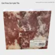 Strawberry marble sample tile, rich red color, ideal for countertops, tiles, and wall cladding.