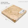 Travertine light beige tile sample, 12x12cm, 2.5cm thick, ideal for flooring and countertops.