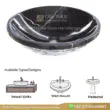 Black marble vessel sink with stylish design, perfect for modern bathrooms.