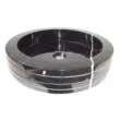 Polished Black Marble Round Vessel Sink