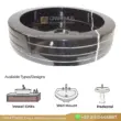 Black marble vessel sink with a sleek design and elegant finish, ideal for modern bathrooms.