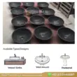 Black marble vessel sinks, showcasing sleek design and durable material, perfect for modern bathrooms.