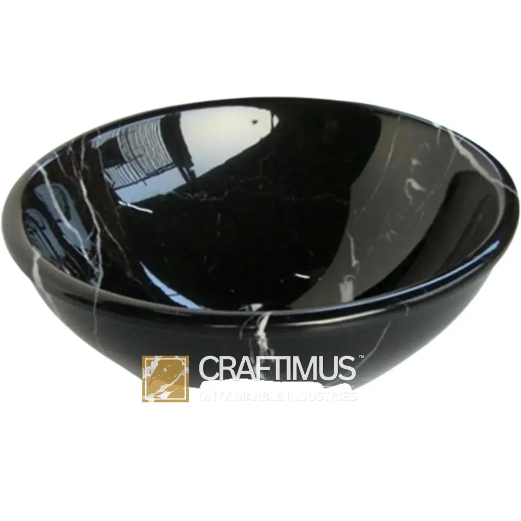Black Marble Bowl Design Bathroom Sink