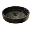 Absolute Black Marble Round Bathroom Sink