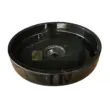 Black onyx marble round sink, elegant design, perfect for modern bathrooms.