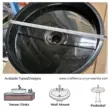 Black marble vessel sink with circular design and polished finish, suitable for modern bathrooms.