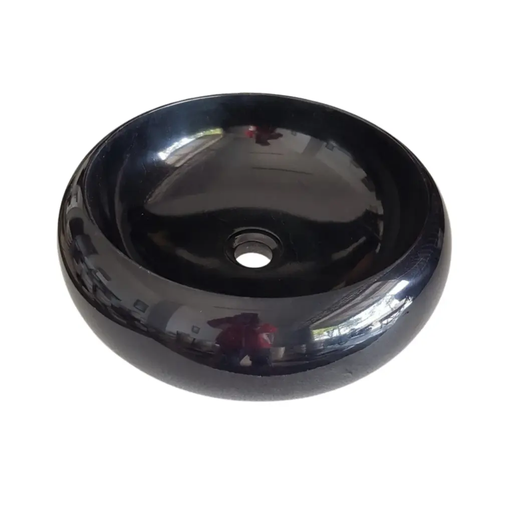 Absolute Black Marble rounded wash basin
