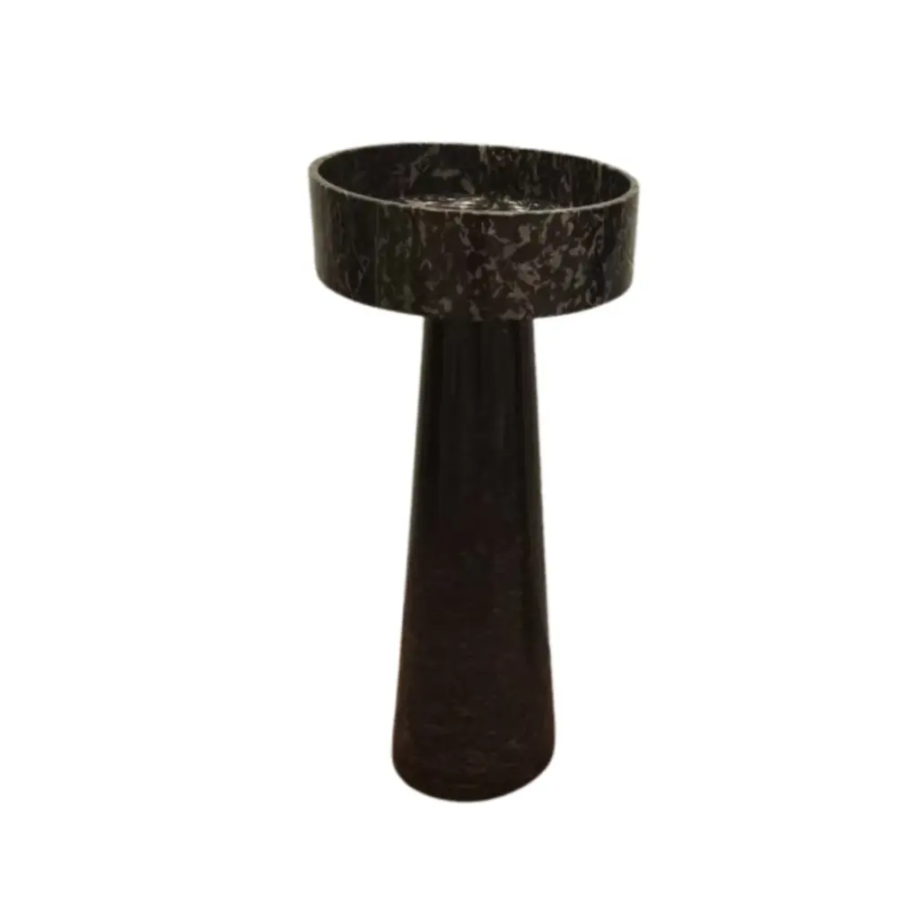 Black and gold Marble Pedestal Stand Round Sink