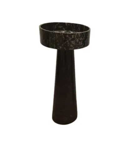 Black and gold Marble Pedestal Stand Round Sink