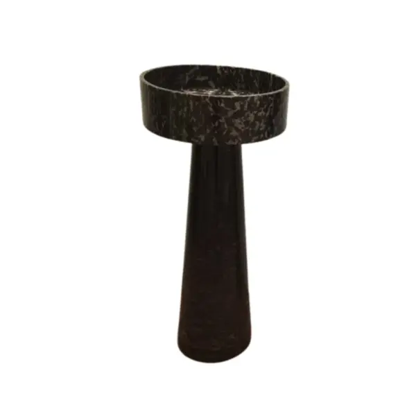 Black and gold Marble Pedestal Stand Round Sink