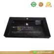 Black marble sink with a sleek design and elegant finish, perfect for modern bathrooms.