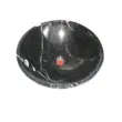 Honed Black Marble above countertop vessel sink