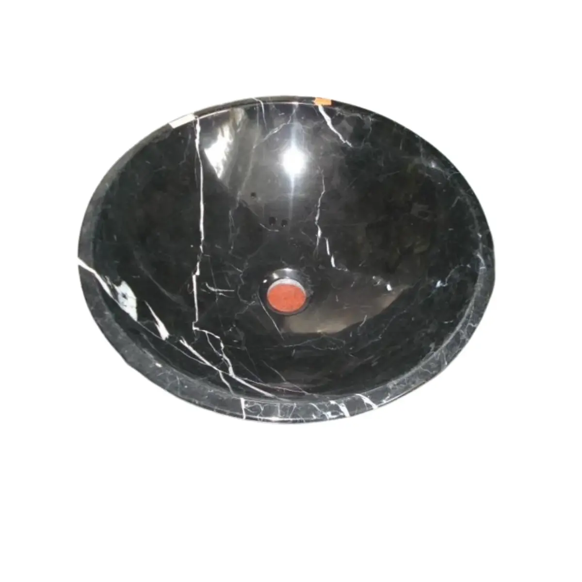 Honed Black Marble above countertop vessel sink